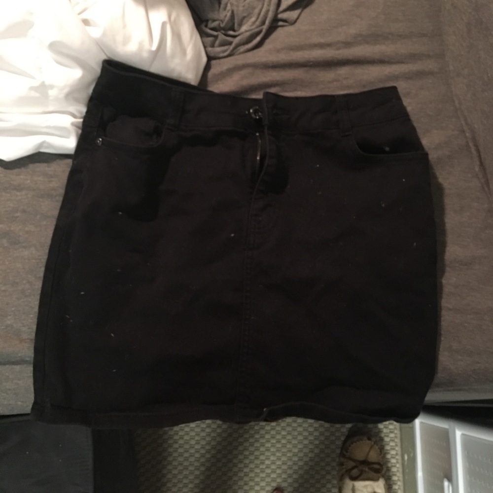 Black Jean Skirt